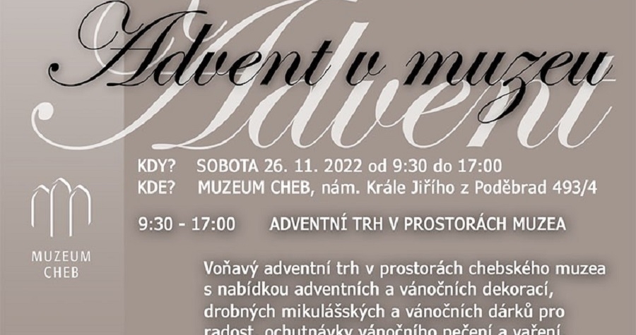 Advent v Muzeu Cheb 2022, 23. ročník muzejního adventního trhu