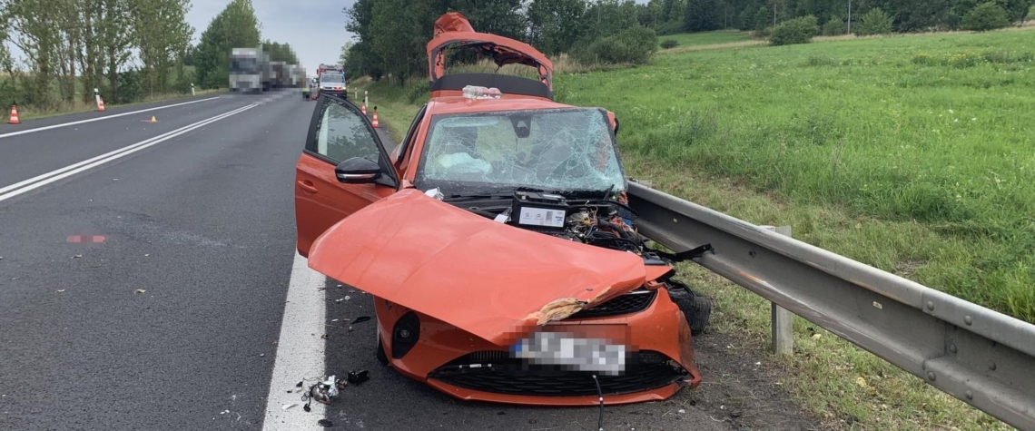 Při dopravní nehodě u Horních Tašovic bylo zraněno pět osob