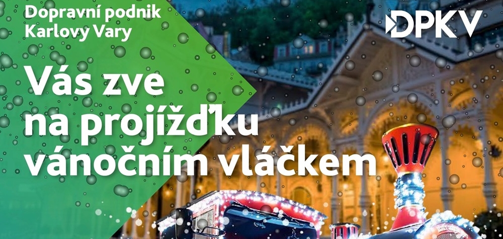 Pozvánka na tradiční projížďku vánočním vláčkem, Dopravní podnik Karlovy Vary, Zprávy Karlovarsko