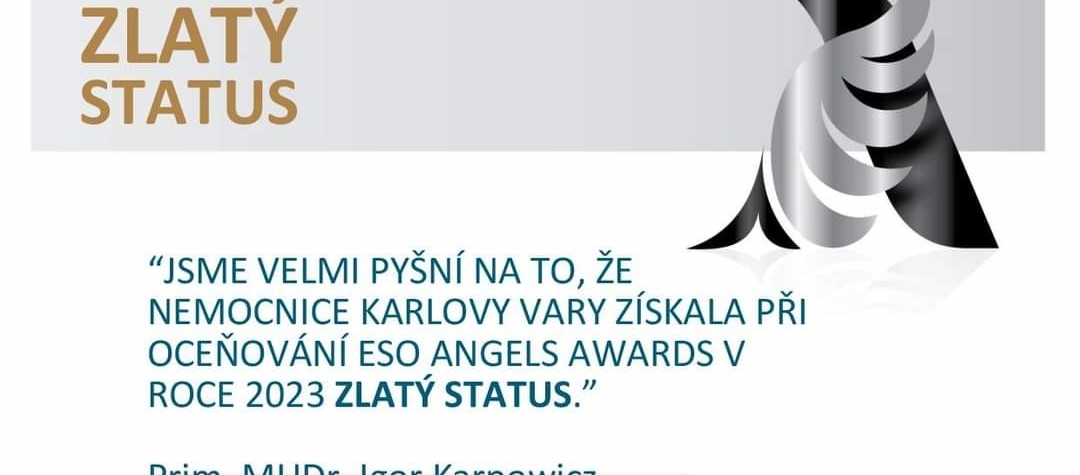 Lékaři karlovarské neurologie získali zlaté ocenění ESO ANGELS