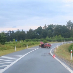 Nehoda na dálnici D6. Řidič byl pod vlivem alkoholu