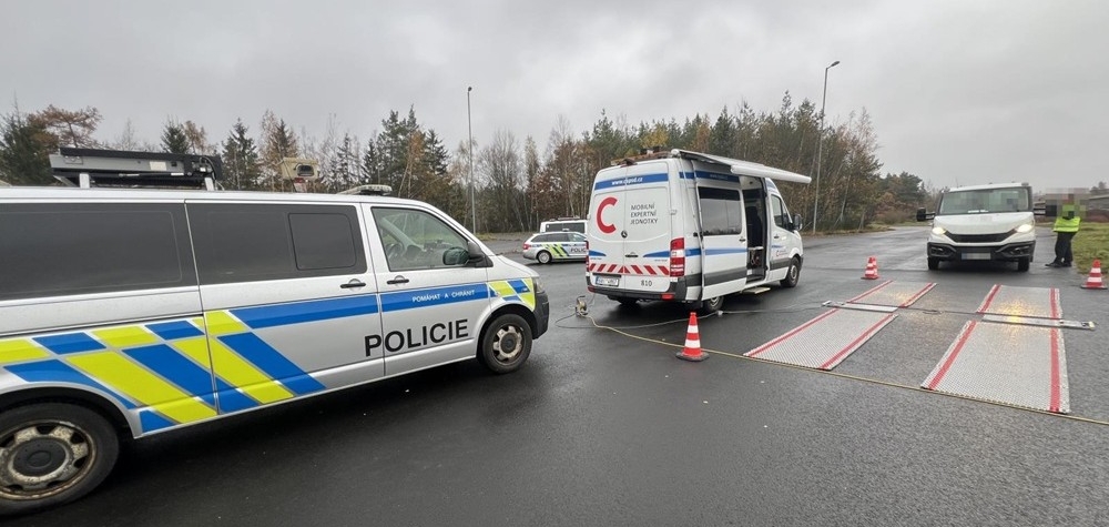 Policejní akce zaměřená na kontrolu vážení vozidel