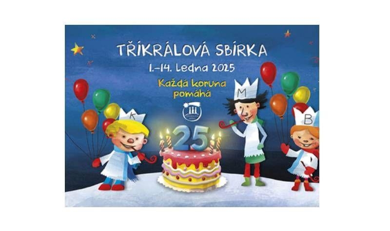 Jubilejní 25. Tříkrálová sbírka bude v Karlovarském kraji zahájena 6. 1. 2025