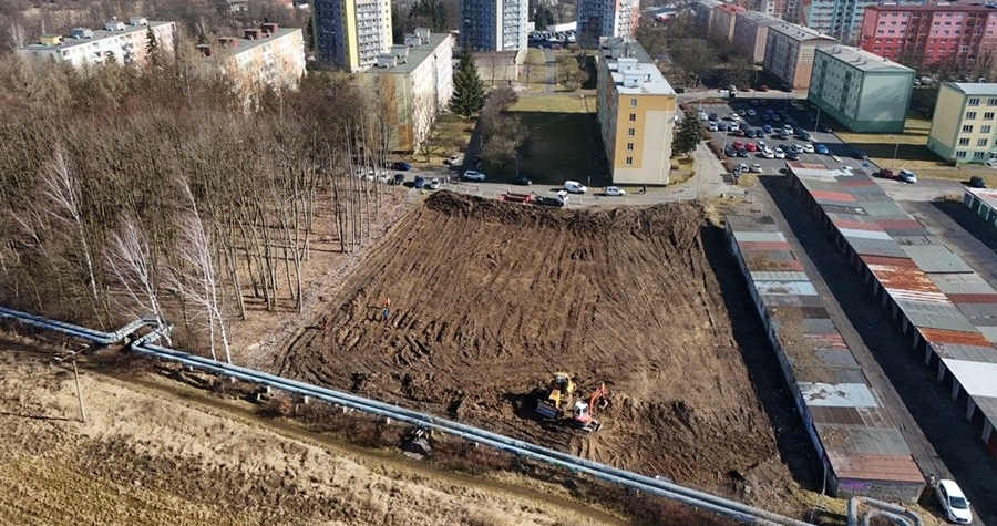 V Chodově probíhá stavba parkoviště U Koupaliště, nabídne 120 míst