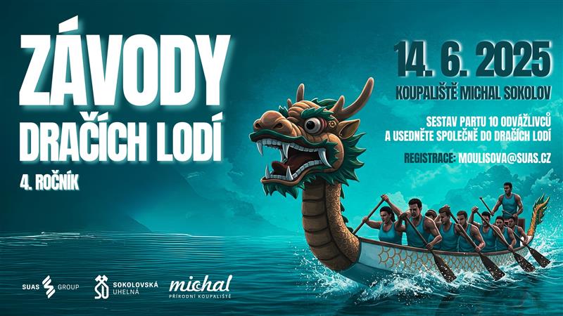 Blíží se 4. ročník Závodů dračích lodí na Michalu v Sokolově