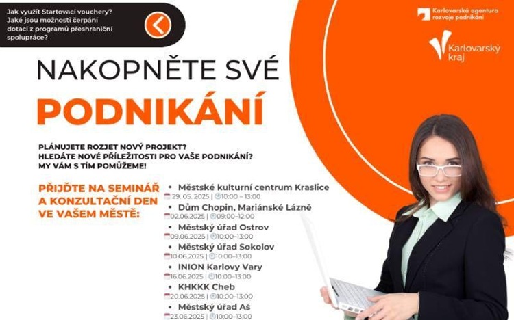 Karlovarská agentura rozvoje podnikání zve na konzultační dny zaměřené na podporu podnikání v regionu