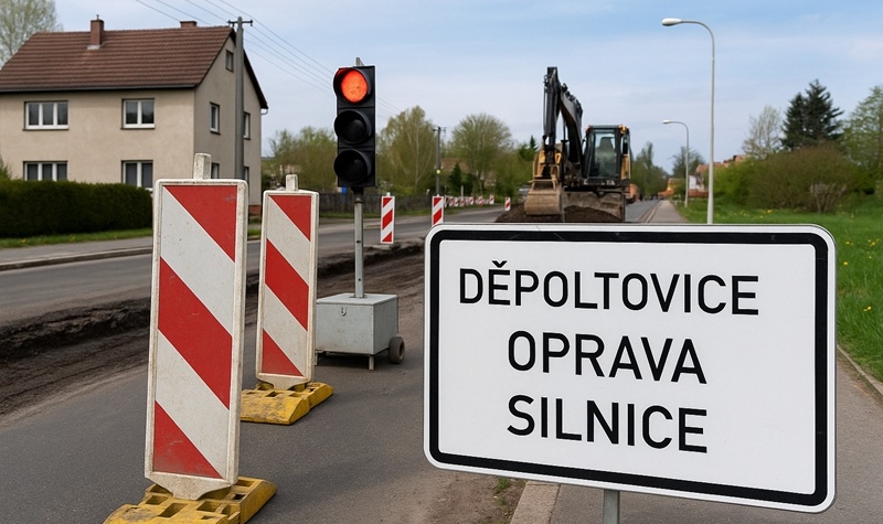 Začala oprava silnice v Děpoltovicích, čekejte omezení