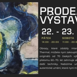 Prodejní výstava původní obrazové kolekce hotelu Thermal.