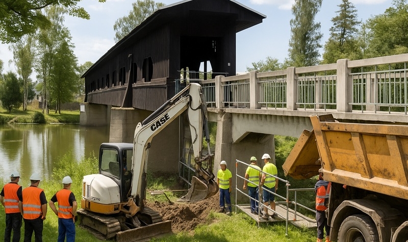 V Kynsperku zacala oprava drevene lavky pres Ohri V Kynšperku začala oprava dřevěné lávky přes Ohři