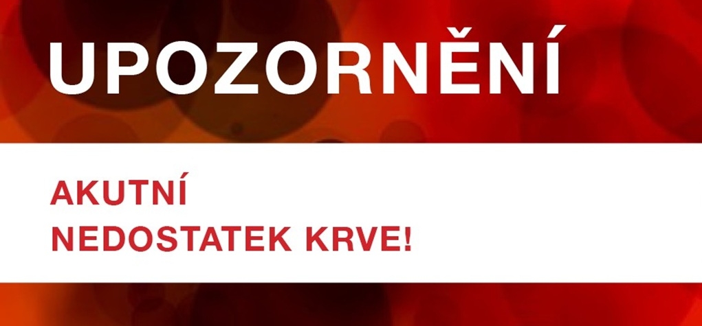 Karlovarská nemocnice se potýká s vážným nedostatkem krve