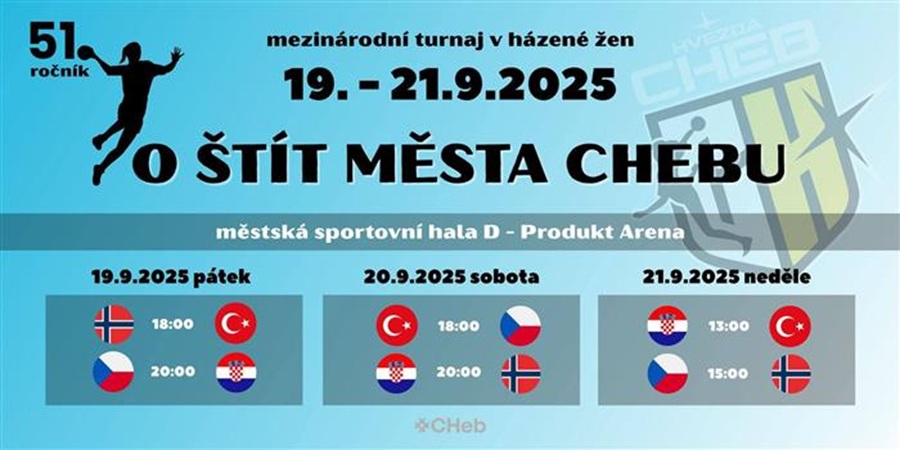 Pozvanka na turnaj v hazene zen O stit mesta Chebu Pozvánka na turnaj v házené žen O štít města Chebu