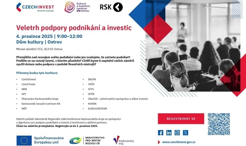 Ostrov bude hostit Veletrh podpory podnikani a investic Ostrov bude hostit Veletrh podpory podnikání a investic