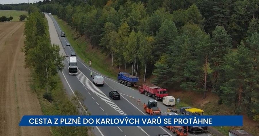 ŘSD opravuje silnici I/20 z Plzně na Karlovy Vary