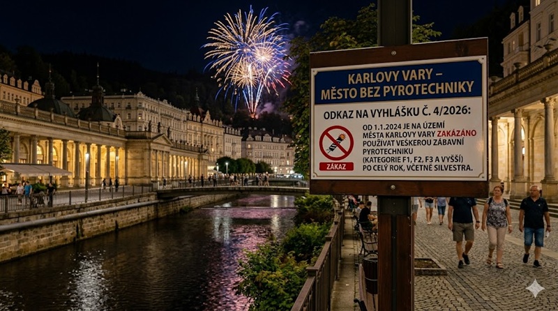 Karlovy Vary schválily vyhlášku, kterou zakazují zábavní pyrotechniku